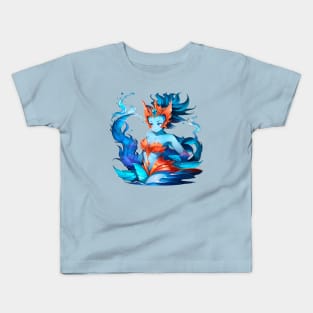 Realistic Anime Kiora, the Crashing Wave - Planeswalker Kids T-Shirt